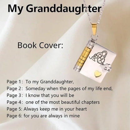 For Granddaughter and daughter - The Most Beautiful Chapter Book Necklace