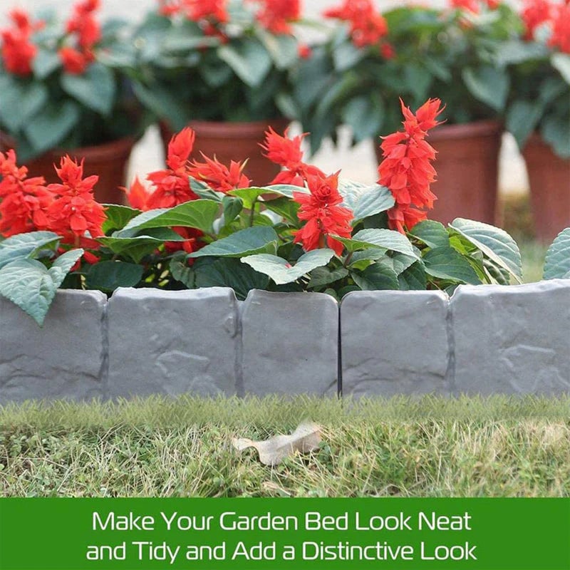 🌿✨2026 Imitation Stone Garden Fence – Real stone look, no tools needed, Easy to install & expand🏡♻️