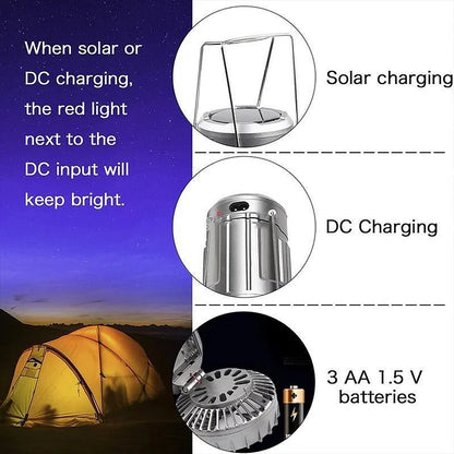 5-in-1Solar Fan Lantern Portable LED Camping Lantern With Fan💡