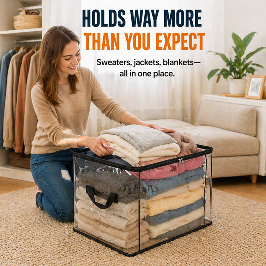 Hot Sale 60% OFF📦Large Heavy-Duty Thick Plastic Clear Storage Bag for Clothes, Moving & Storage