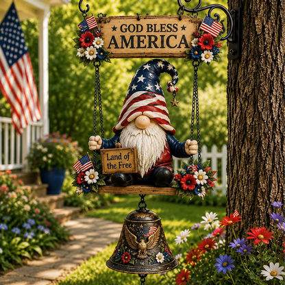 🔥50% OFF TODAY🔥 – Rustic Garden Gnome Bell Outdoor Decor 🐞🌼