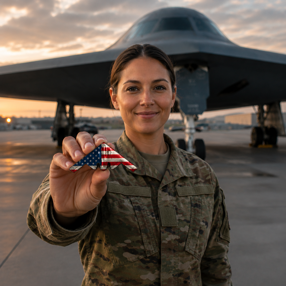 Spirit of ’76 B-2 Stealth Bomber Challenge Coin – 250th Anniversary Patriotic Collectible