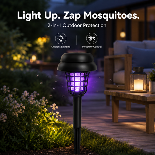 🔥Last Day 50% OFF ✨Solar Mosquito Zapper Light | 0 Electricity Bill | Pets & Kids Safe