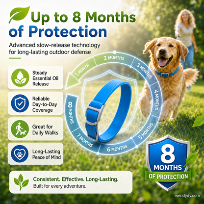 🥳2026 HOT SALE🌿🛡️ Natural Essential Oil Pet Collar – 8‑month flea & tick protection. Plant‑based, no harsh chemicals. Safe for dogs & cats! 🐾✨