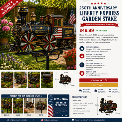 🚂🔥Limited time 55% OFF🔥🚂USA 250 “Liberty Express” Train Garden Wind Spinner -✈️ (Free Delivery Fee)