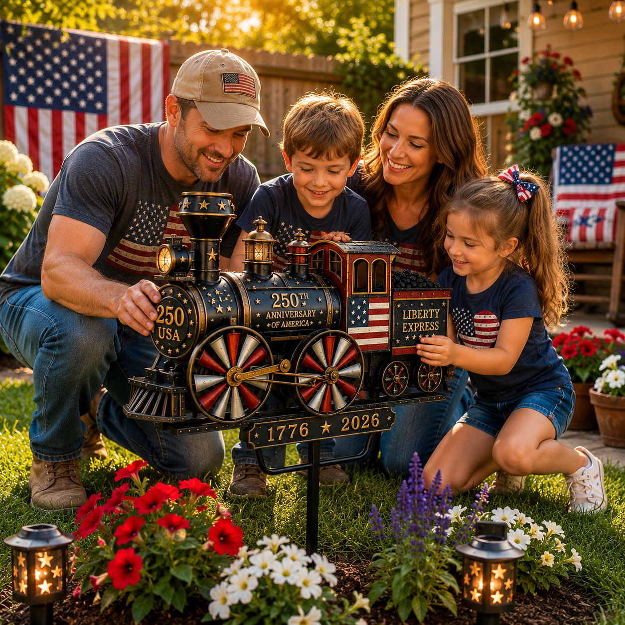 🚂🔥Limited time 55% OFF🔥🚂USA 250 “Liberty Express” Train Garden Wind Spinner -✈️ (Free Delivery Fee)