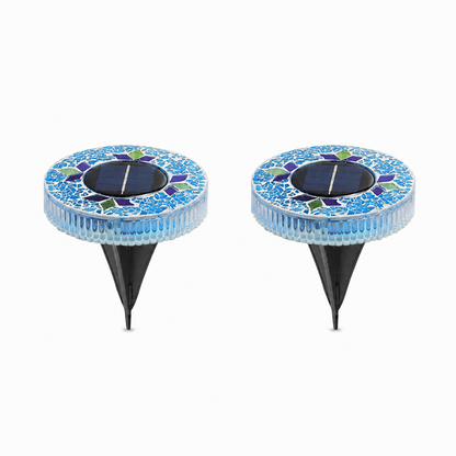 🛋️Solar Mosaic Lights – Waterproof LED Pathway Lights with Auto On/Off