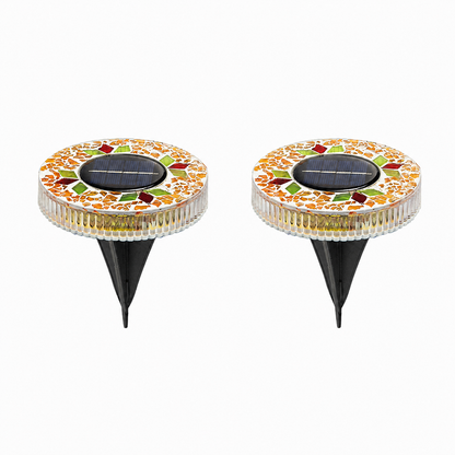 🛋️Solar Mosaic Lights – Waterproof LED Pathway Lights with Auto On/Off