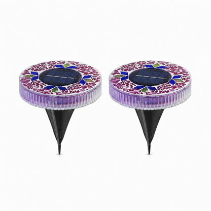 🛋️Solar Mosaic Lights – Waterproof LED Pathway Lights with Auto On/Off