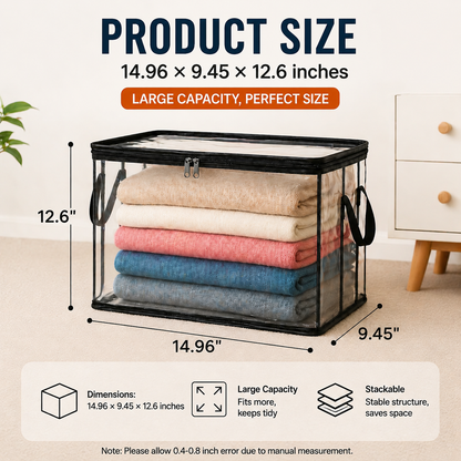 🎁 Mother's Day Sale 49% OFF📦Large Heavy-Duty Thick Plastic Clear Storage