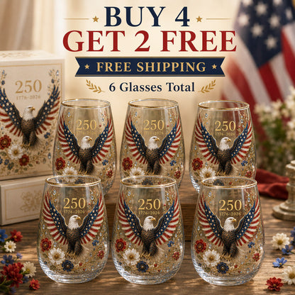 🦅America '250 Eagle Glass Tumbler