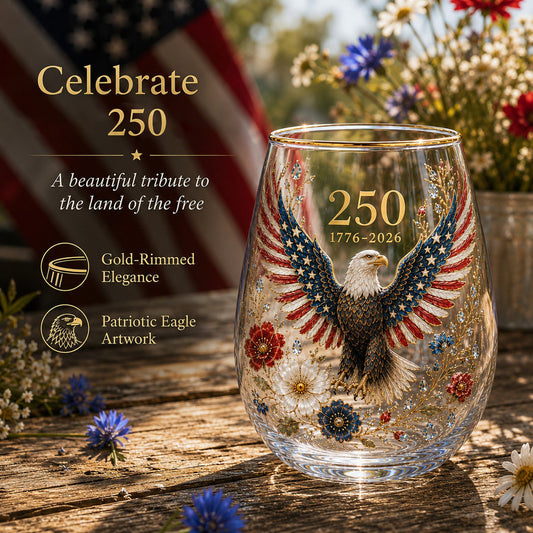 🦅America '250 Eagle Glass Tumbler