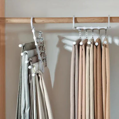 5 in 1 Multipurpose Stainless Steel Clothes Hanger Organizer