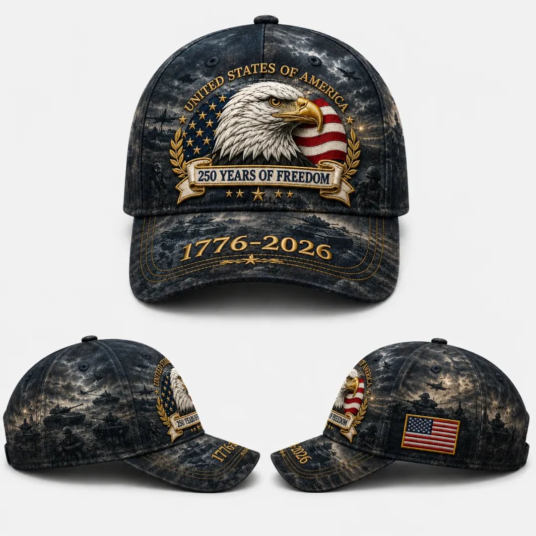 ✨250 Years of Freedom Eagle Cap | Embroidered Patriotic Vintage Baseball Hat – 1776–2026 American Tribute Edition