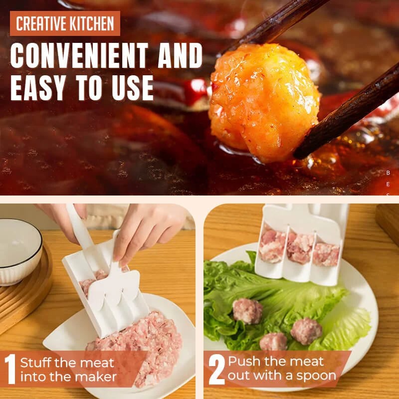 🔥49% OFF! Triple Meatball Maker – Shape 4 Perfect Meatballs at Once for Pasta, Soup & Hot Pot