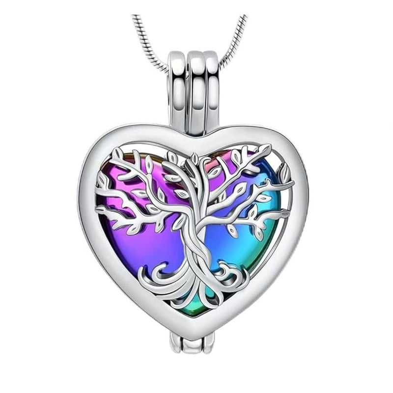 🌳❤️Heart Tree of Life Cremation Memorial Pendant | symbolizing the eternal continuity of life and love.