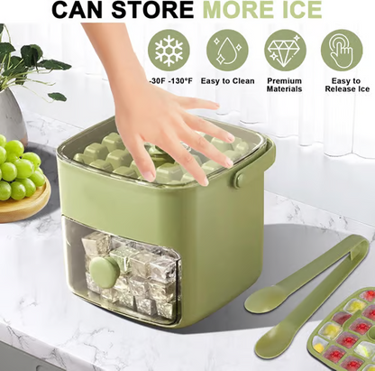 🥳2026 HOT SALE🥳💞50K+ SOLD!🧊Portable Ice Maker with Lid and Storage Box (48 cubes)