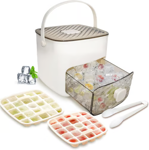 🥳2026 HOT SALE🥳💞50K+ SOLD!🧊Portable Ice Maker with Lid and Storage Box (48 cubes)