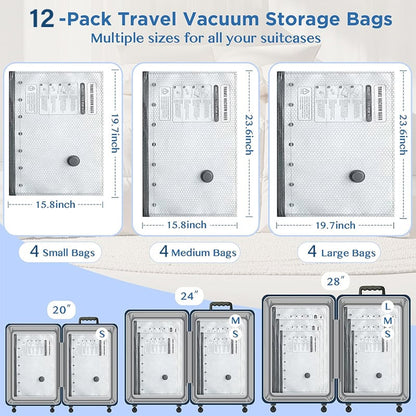 🎁Last day 49% OFF - Cordless Travel Vacuum Storage Compression Bag Set
