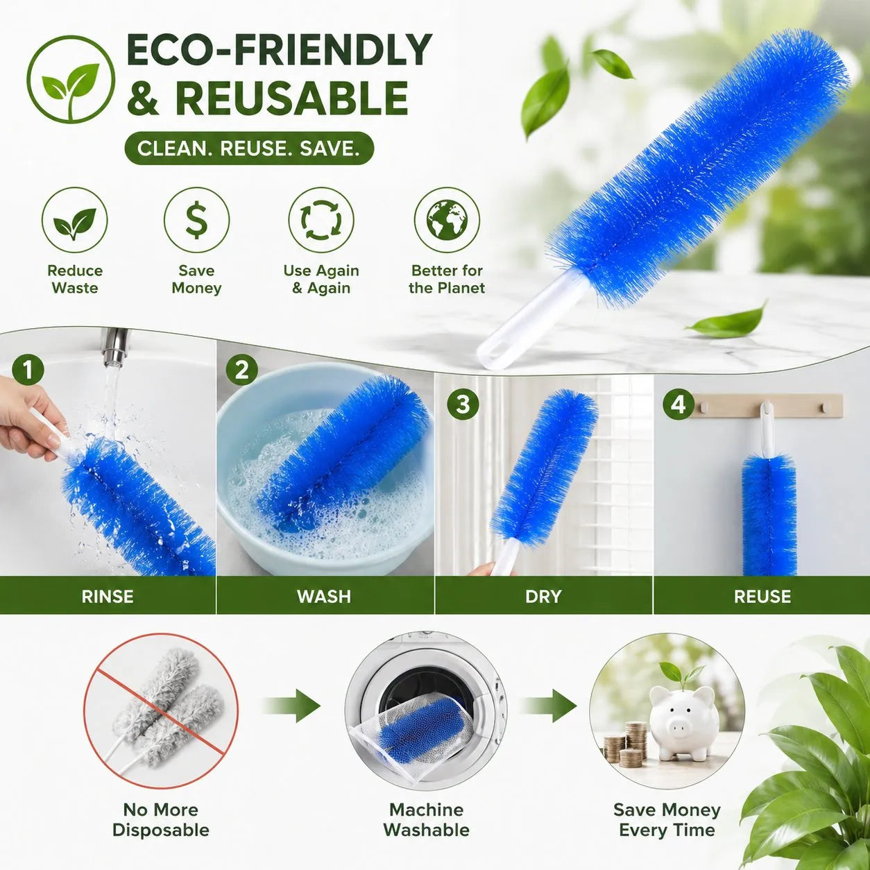 The Ultimate Bendable Microfiber Dust Remover(3 Counts)