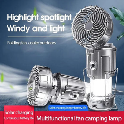 5-in-1Solar Fan Lantern Portable LED Camping Lantern With Fan💡