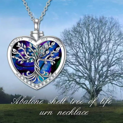 🌳❤️Heart Tree of Life Cremation Memorial Pendant | symbolizing the eternal continuity of life and love.
