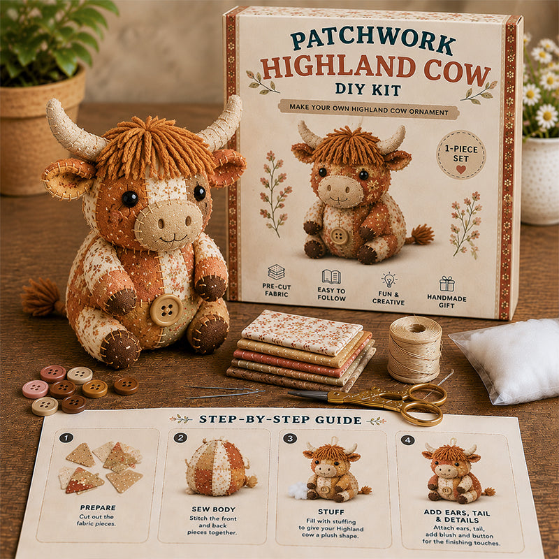 🧵DIY Patchwork Gnome Kit – Create Your Own Adorable Gnome 🧙‍♂️