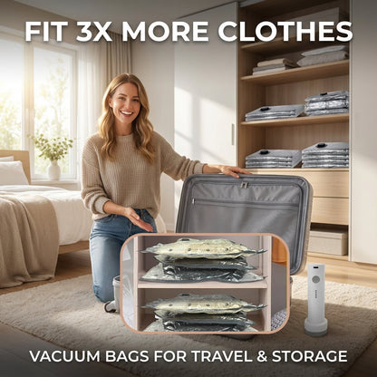 Vacuum Bags for Clothes – Travel & Storage Set🧳