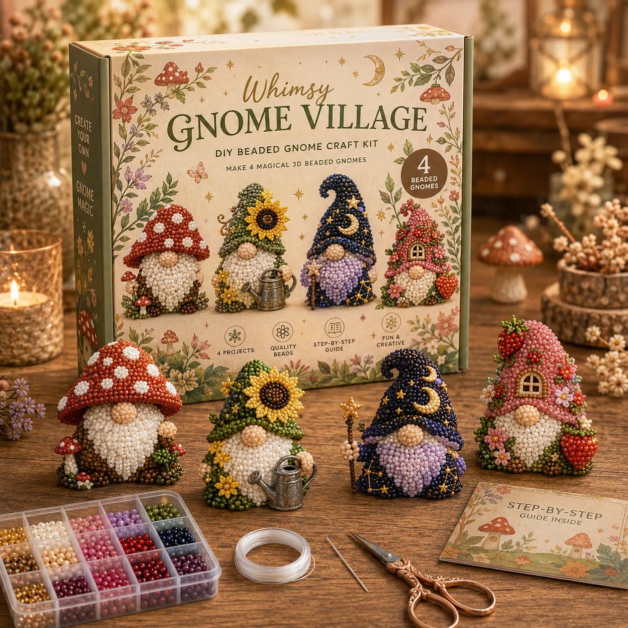 🔥LAST DAY 50% OFF - 🧵✨ Creative Beaded Mini World 3D DIY Kit Collection