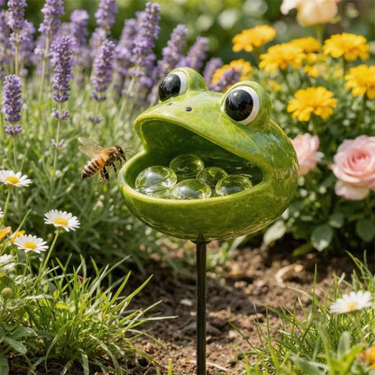 🐝 Cute Animal Design Garden Watering Station, Outdoor Decorative Water Bowl for Bees Butterflies and Small Wildlife