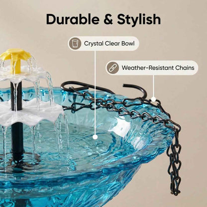 ✨2026 Spring special offer 50% off-🐦Solar Cascade Hanging Bird Bath Fountain