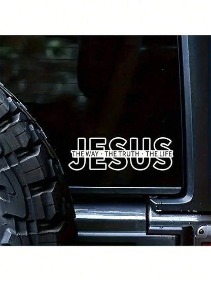 💥Jesus-The Way The Truth The Life Christian Vinyl Decal Car Sticker