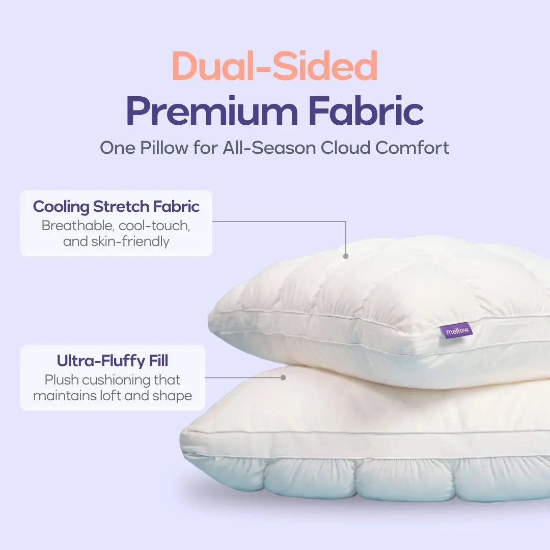 Mellow Puff Pillow ☁️ | Quilted Cloud-Loft Design for Side, Back & Stomach Sleepers 🌙✨