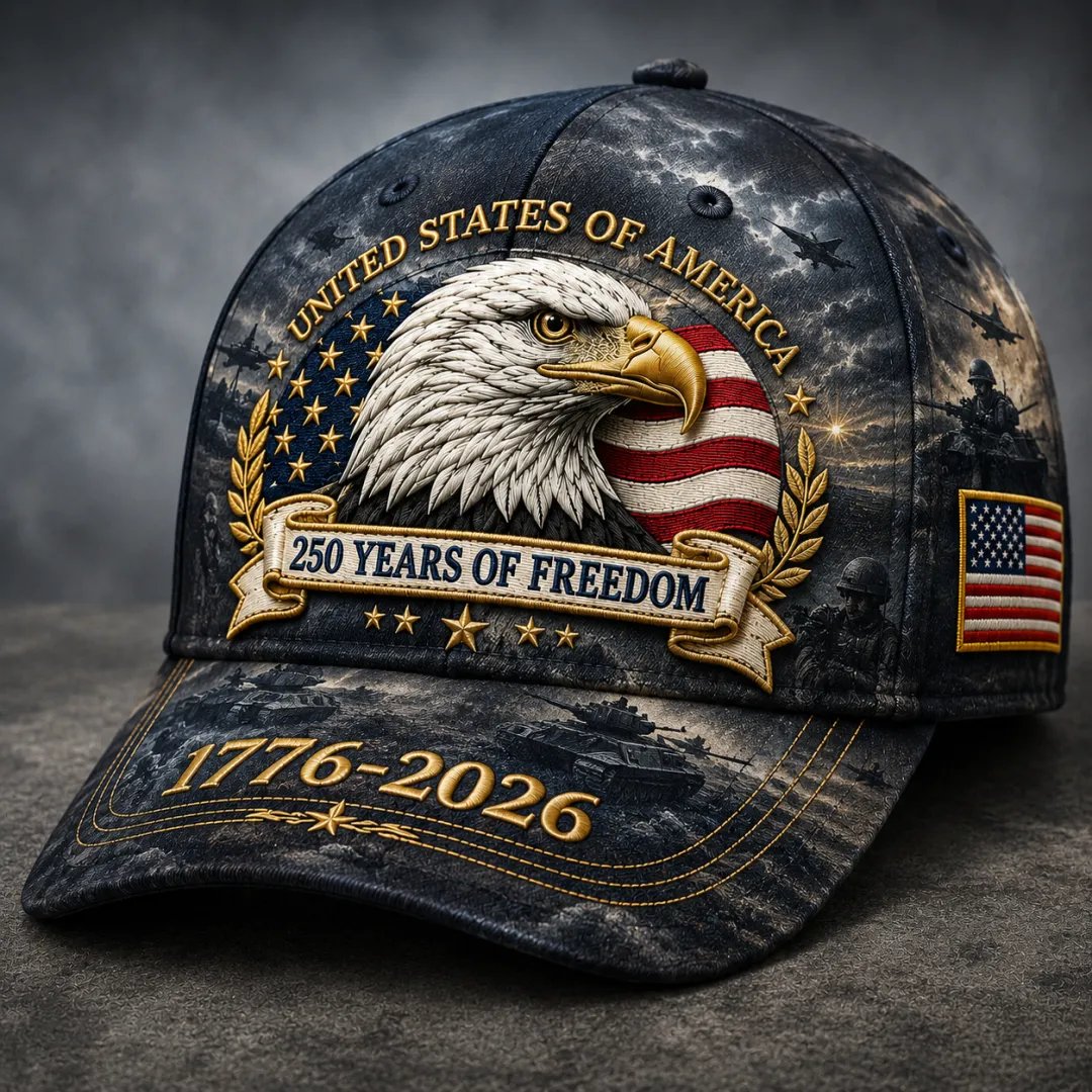 ✨250 Years of Freedom Eagle Cap | Embroidered Patriotic Vintage Baseball Hat – 1776–2026 American Tribute Edition