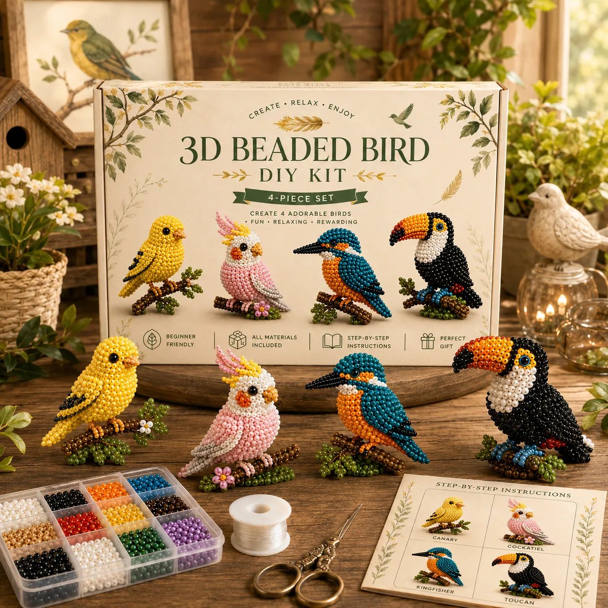 🔥LAST DAY 50% OFF - 🧵✨ Creative Beaded Mini World 3D DIY Kit Collection