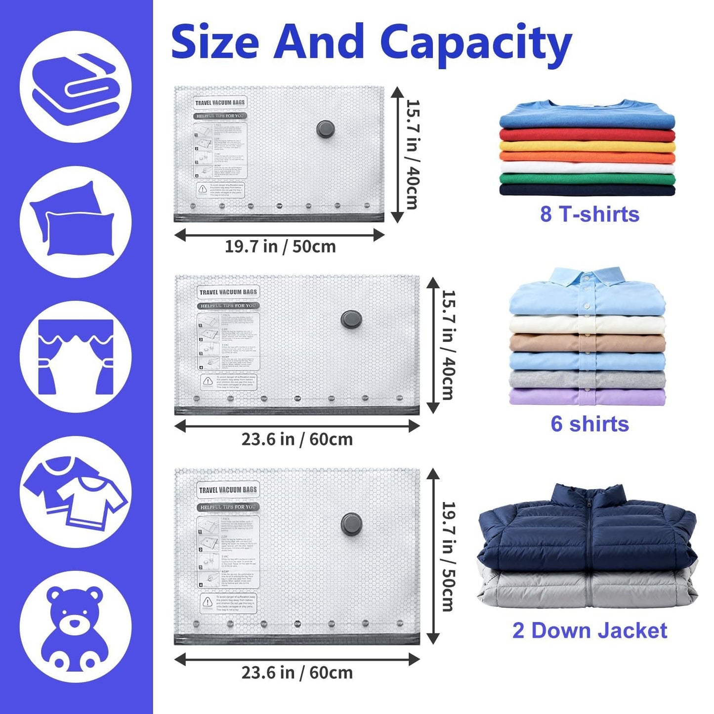 Vacuum Bags for Clothes – Travel & Storage Set🧳