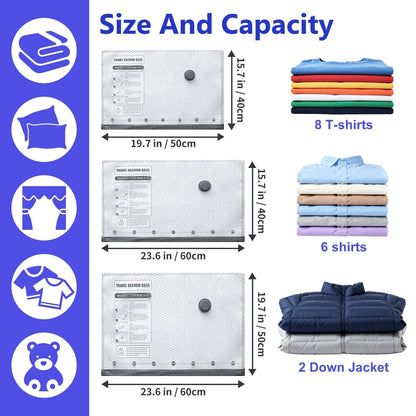 Vacuum Bags for Clothes – Travel & Storage Set🧳