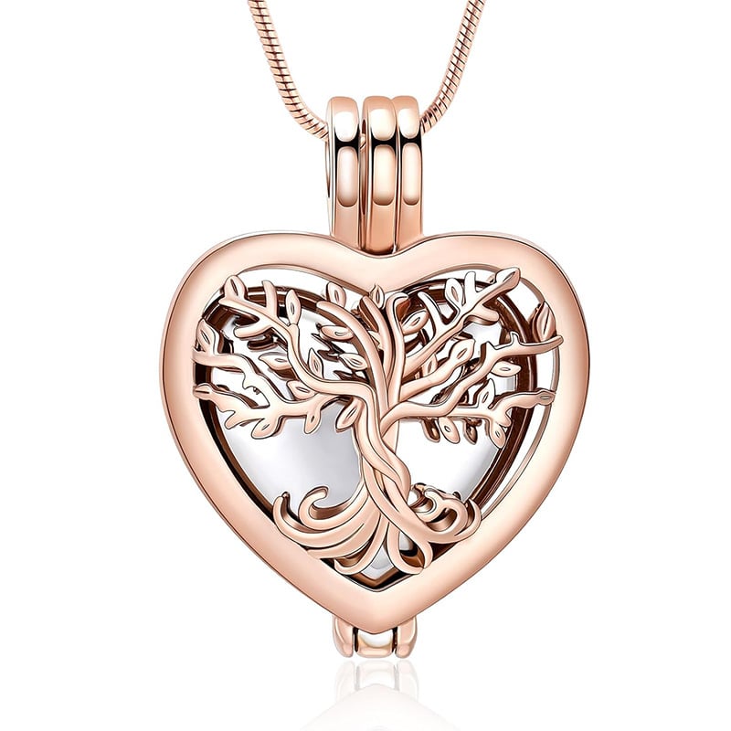 🌳❤️Heart Tree of Life Cremation Memorial Pendant | symbolizing the eternal continuity of life and love.