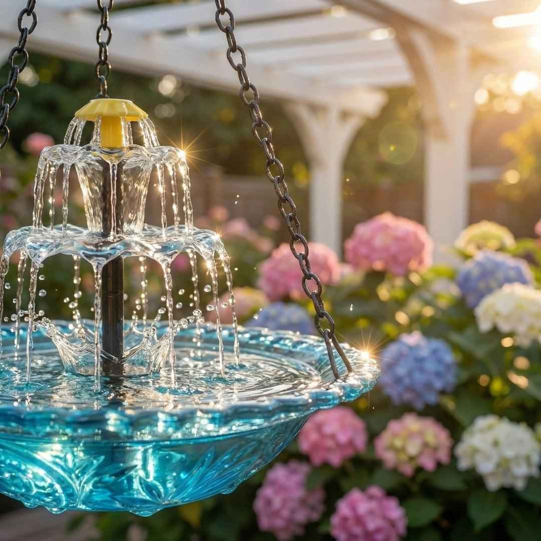 ✨2026 Spring special offer 50% off-🐦Solar Cascade Hanging Bird Bath Fountain