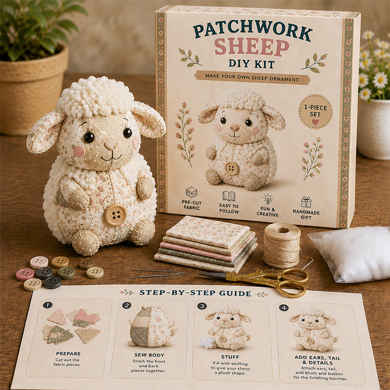 🧵DIY Patchwork Gnome Kit – Create Your Own Adorable Gnome 🧙‍♂️