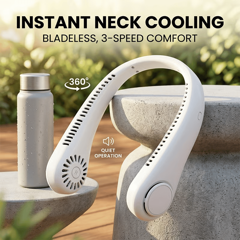 🔥LAST DAY 50% OFF - 🍃360° Portable Bladeless Neck Fan