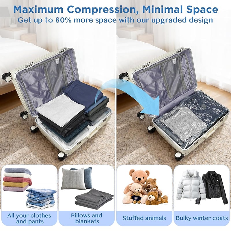 🎁Last day 49% OFF - Cordless Travel Vacuum Storage Compression Bag Set