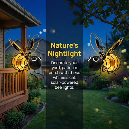🐝Outdoor Hanging Solar Bee Light - Perfect Gift For Plant Lovers Moms Or Literally Anyone Who Smiles❤️