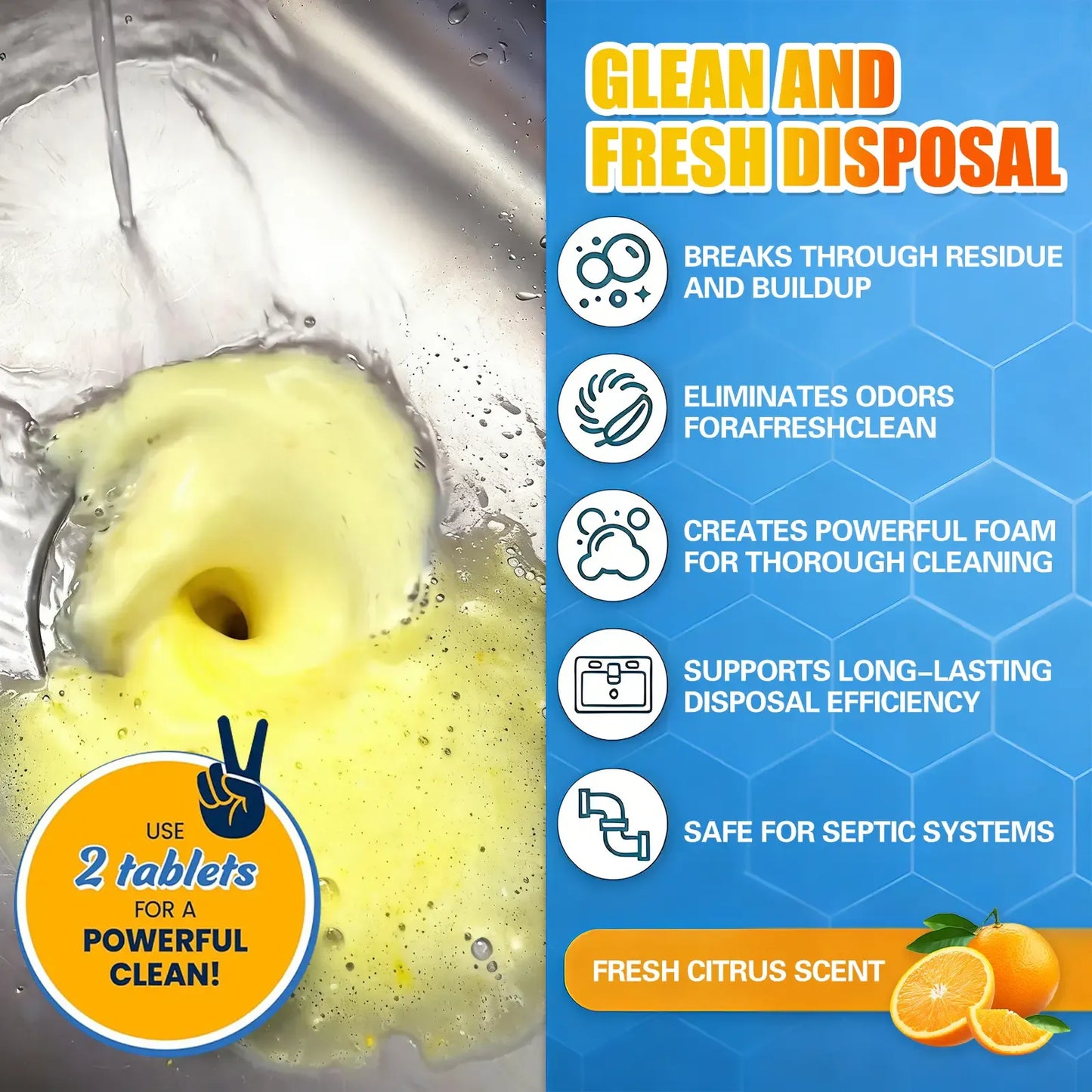 🔥LAST DAY 50% OFF🔥Deep Clean Disposal Tablets