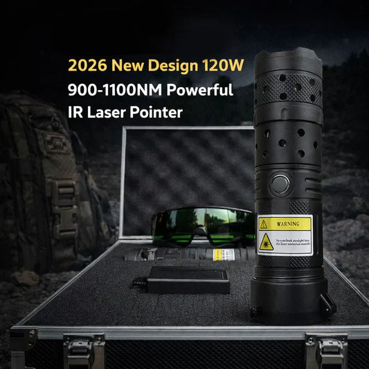 🔥2026 New Design 120W 900-1100NM Powerful IR Laser Pointer