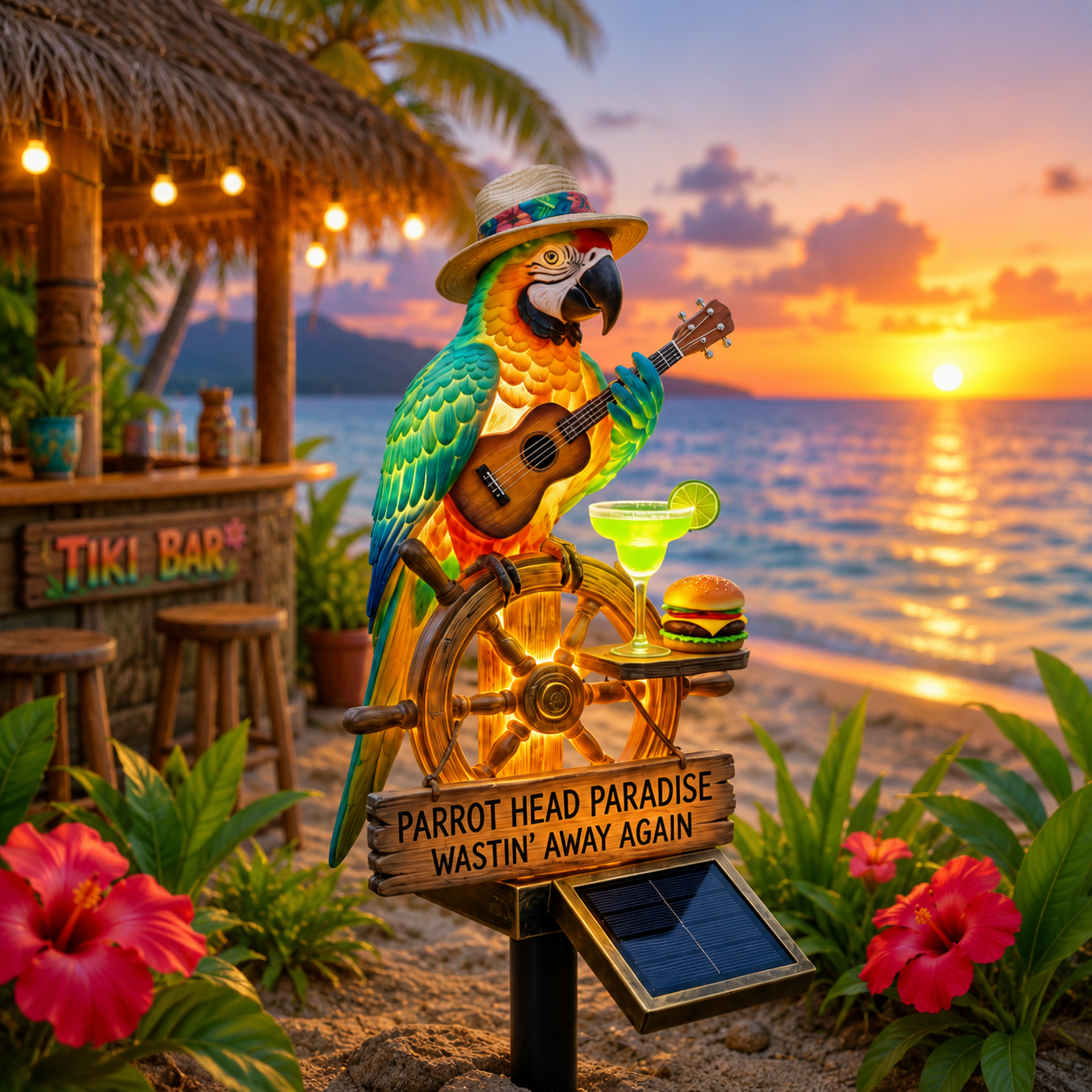 🔥Last Day 49% OFF🔥 - 🌴 Solar-Powered Parrot Garden Light – “Wastin' Away Again”