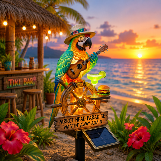 🔥Last Day 49% OFF🔥 - 🌴 Solar-Powered Parrot Garden Light – “Wastin' Away Again”