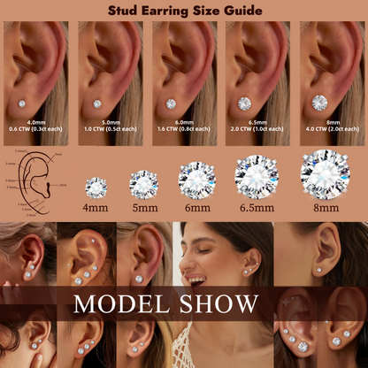 🔥Last Day 70% OFF🔥Classic 4-Prong Moissanite Earrings