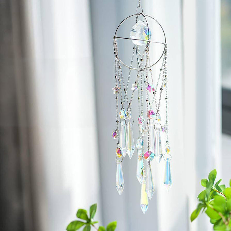 Turn Sunlight Into Sparkling Rainbows 🌈 Elegant Hanging Crystal Prism Suncatcher That Brightens Any Space