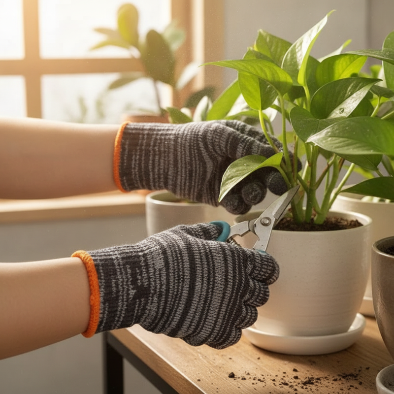 10-Gauge Knitted Durable Protective Work Gloves